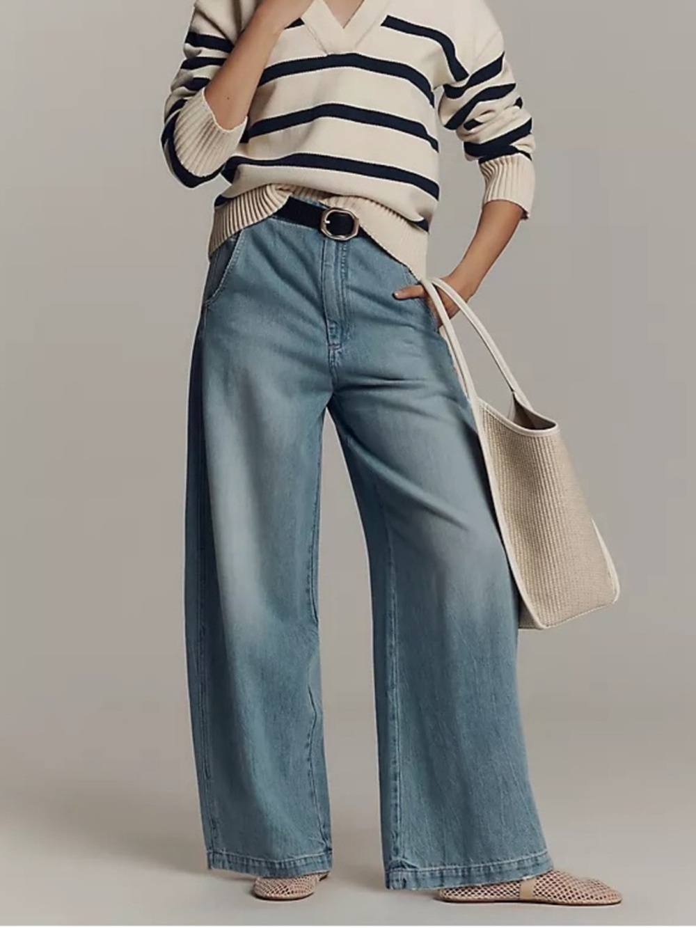 Anthropologie Pistola Lottie High Waisted Barrel Trouser Relaxed Jeans